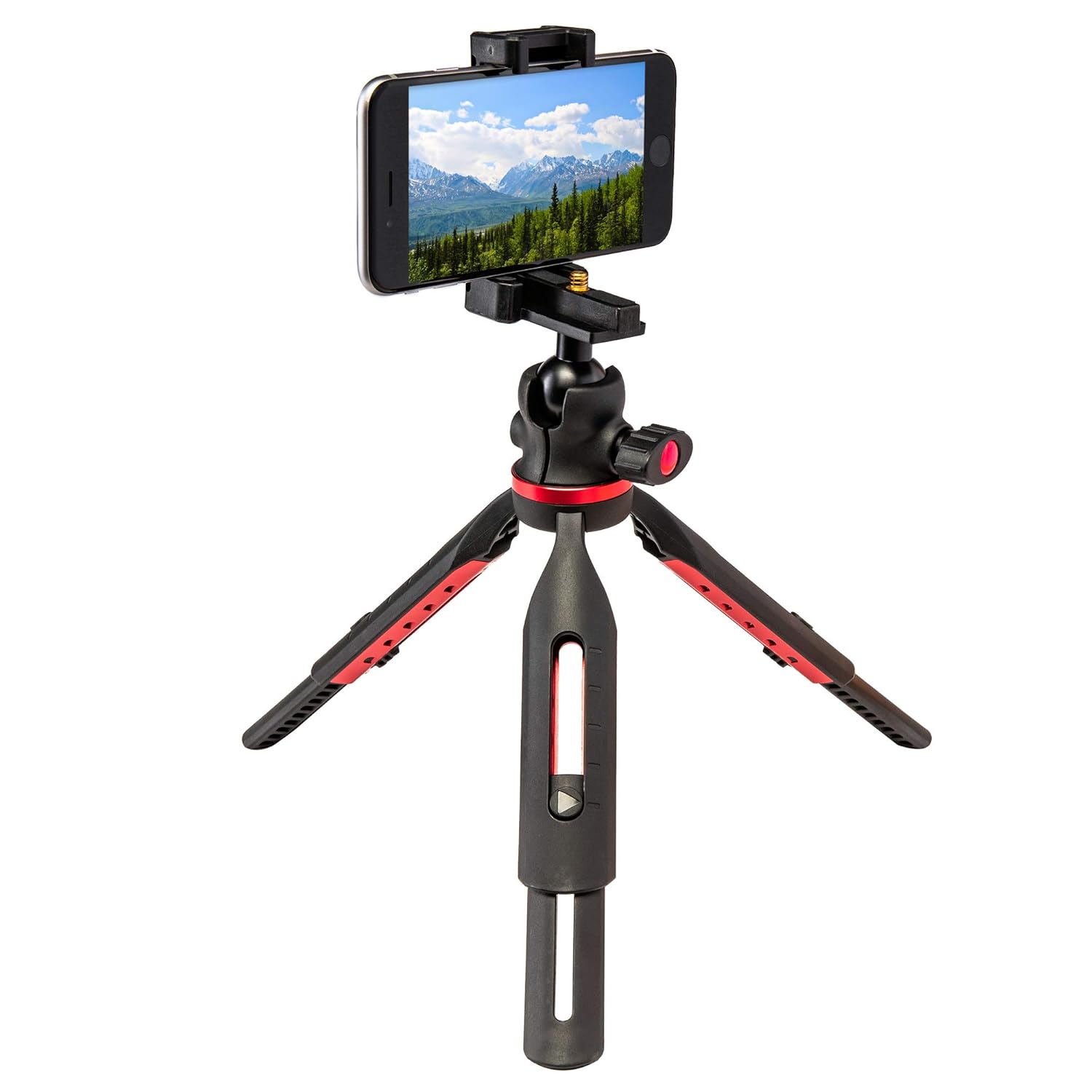 Ritz Gear Cell Phone and DSLR Camera Tabletop Adjustable Tripod Red