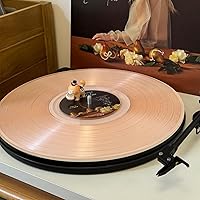 Vista 5 de Tapete para Tocadiscos de Acrílico para Tocadiscos de Vinilo Antiestático con Bajo Más Fuerte y Definido, Blanco