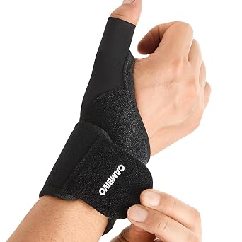 CAMBIVO Wrist Support Wraps 2 Pack, Adjustable Wrist Compression Wrap, 2-Way Custom Support, Breathable, Fits Left & Right Hand, For Typing, Gym, Tennis & Repetitive Strain