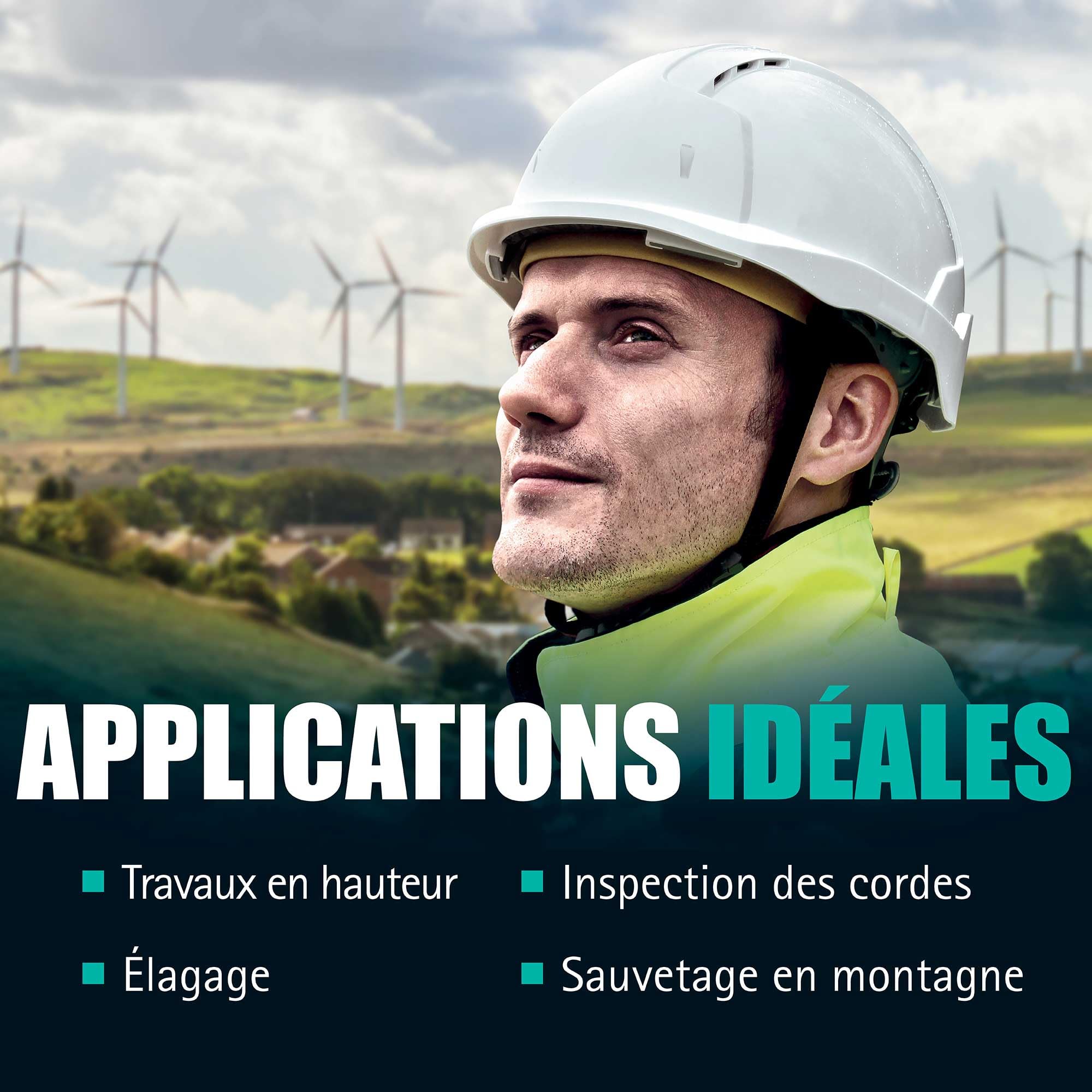 JSP EVOlite Skyworker Casque de Chantier & Escalade, Ultra Léger, Noir | Casque le plus léger de JSP pour travaux en hauteur. Jugulaire 4 points, molette. EN 397 & EN 12492.
