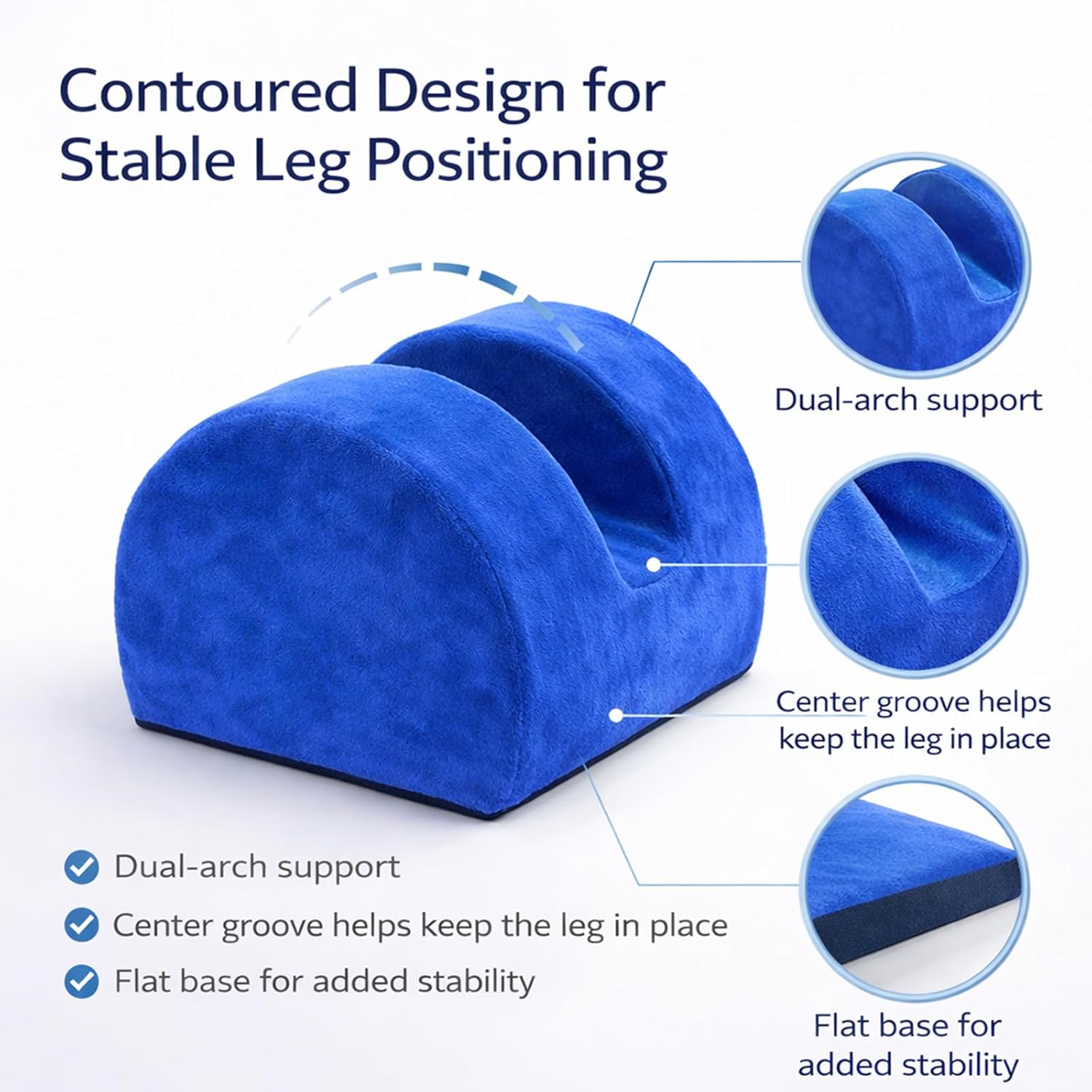 Zero Degree Knee Pillow, Knee Replacement Pillow for Sleeping, Leg Elevation Wedge with Knee Straightening Support, Comfortable Support for Sleep and Daily Rest