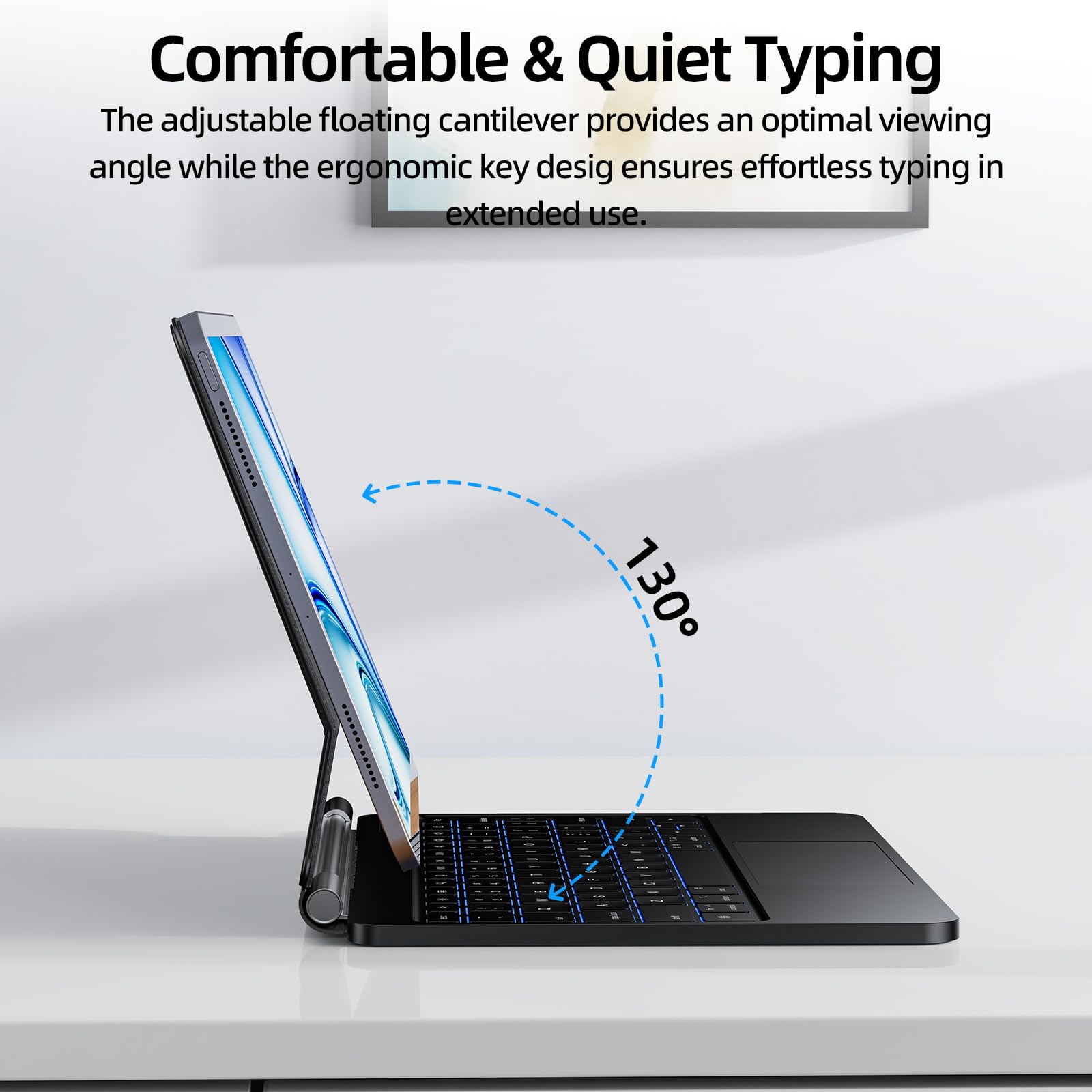 BETTDOW Capa com Teclado e Trackpad para iPad iPad Air 11 inch M3