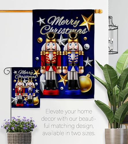 Miniatura 8 de Breeze Decor Bandera de casa de cascanueces para invierno, Navidad, Papá Noel, boda, regalo de Navidad, temporada de renos, decoración de nieve,