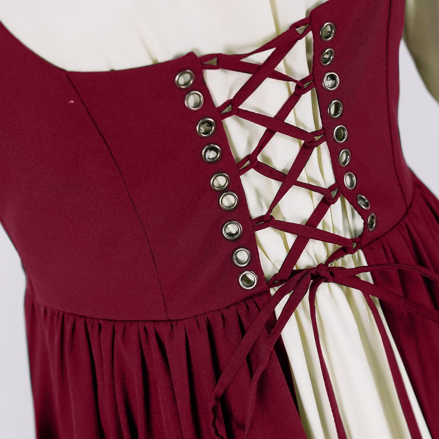 Women's Medieval Renaissance Retro Dress Casual Off Shoulder Flare Sleeve Sling A-line Dress