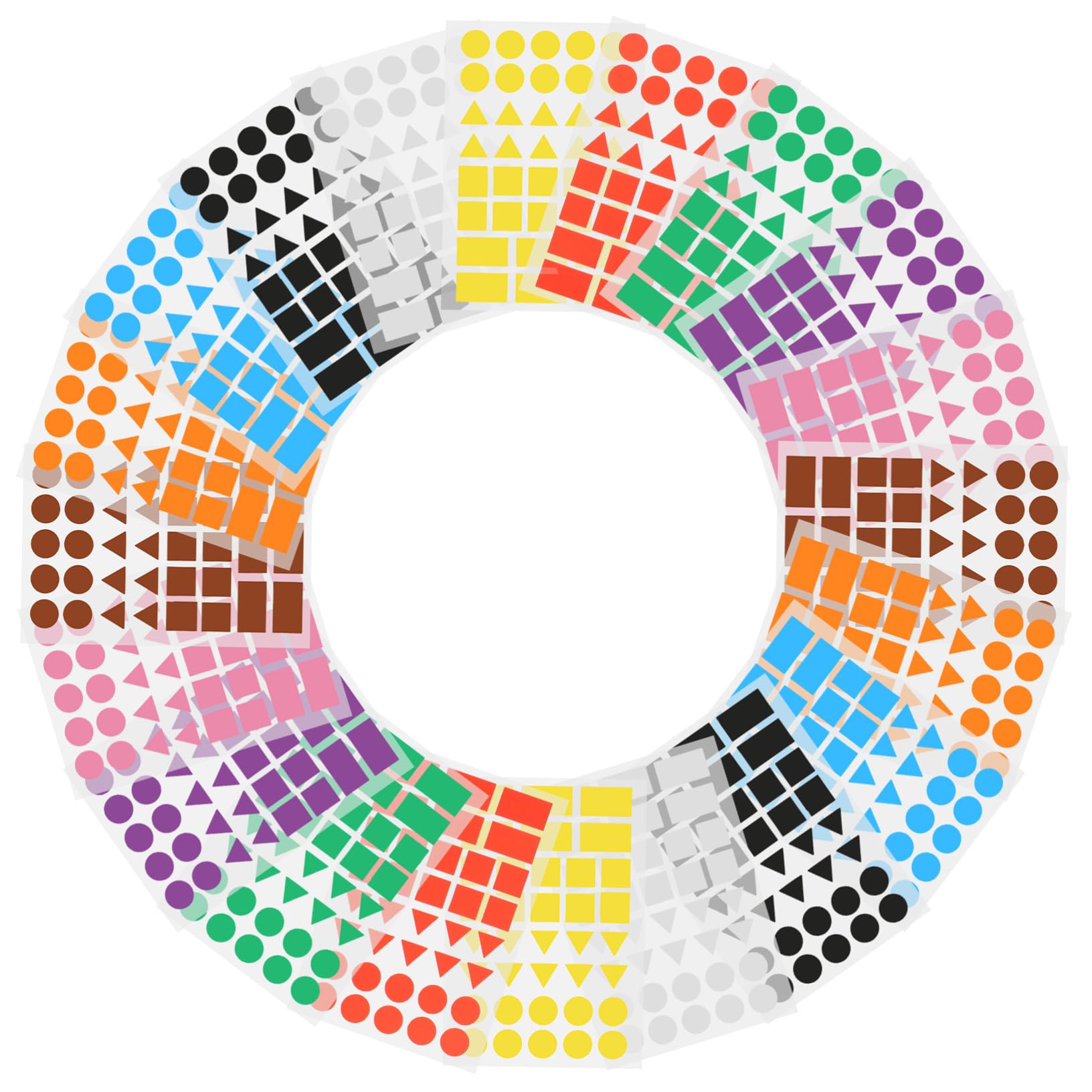 WOONEKY 100 Fogli Etichette Adesive Scrivibili Colorate Stickers Classificazione Codifica File Etichette Rimovibili Senza Residui per Organizzazione Ufficio e Scuola