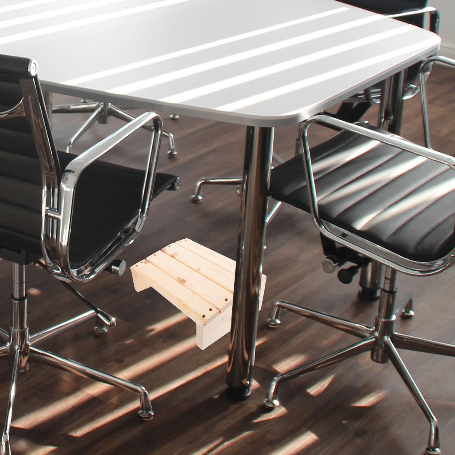 Tofficu Poggiapiedi per Miglioramento Salute e Comfort Durante Lavoro in Legno Ergonomico Inclinato Supporto Piedi Antiscivolo Beige 时间年份季节 per Ufficio Sotto Scrivania