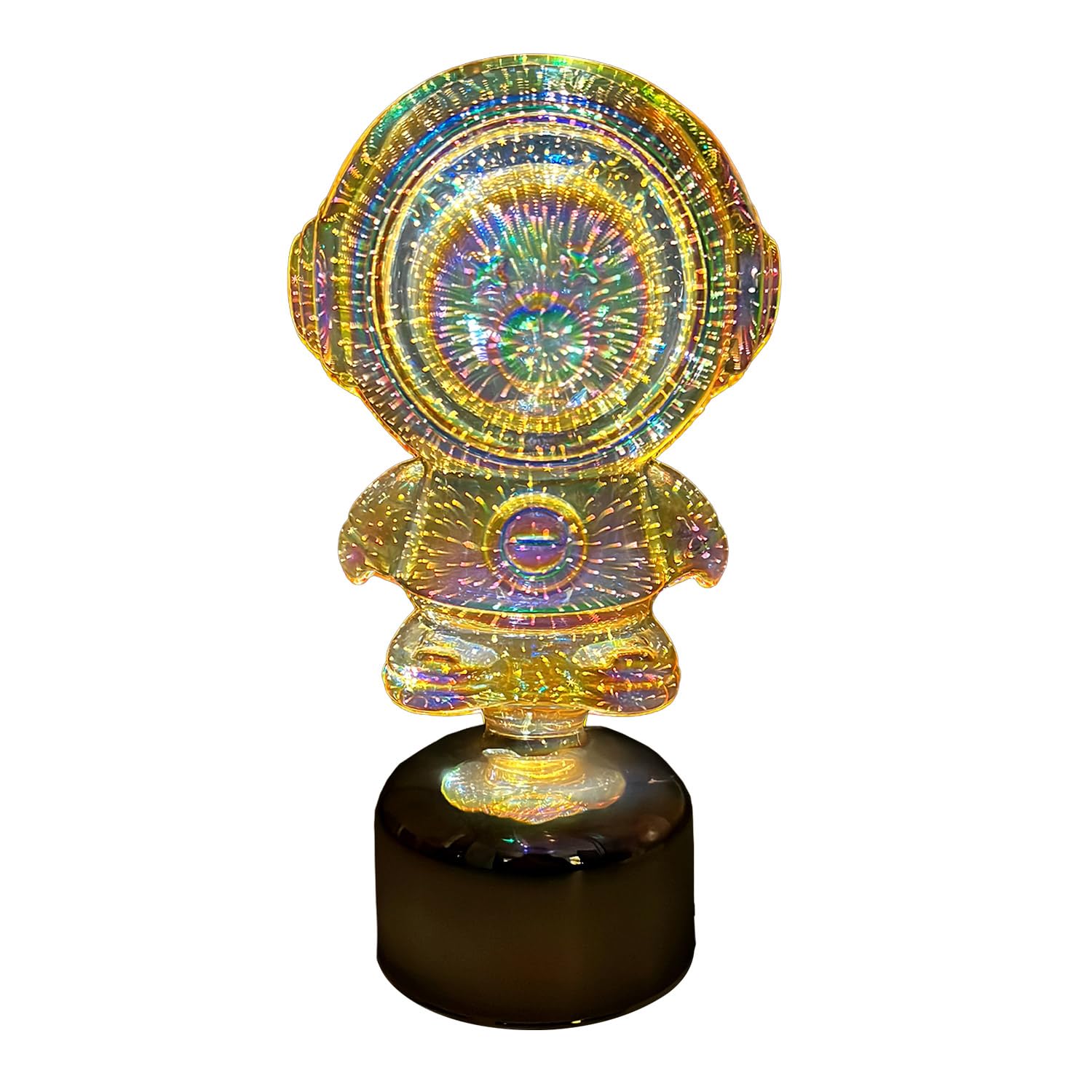 Cello Gleneagles Rotating Gold Bear Battery Lamp – Cordless Infinity Light with Gentle Rotation, Warm Ambient Glow, Novelty Mood Lamp for Bedroom, Living Room or Gift Décor