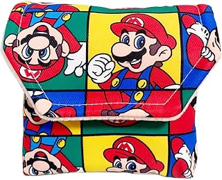 Colorful GBASP Storage Bag Soft Carrying Protective Pouch, for Gameboy Advance GBA SP Handheld Game Console, New for Mario Edition Waterproof Impact Resistance Portable Carry Travel Pocket