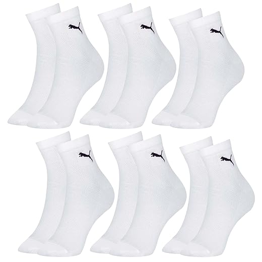 Kit 6 Pares Meia Cano Médio Puma Costura Fina Feminina Adulto