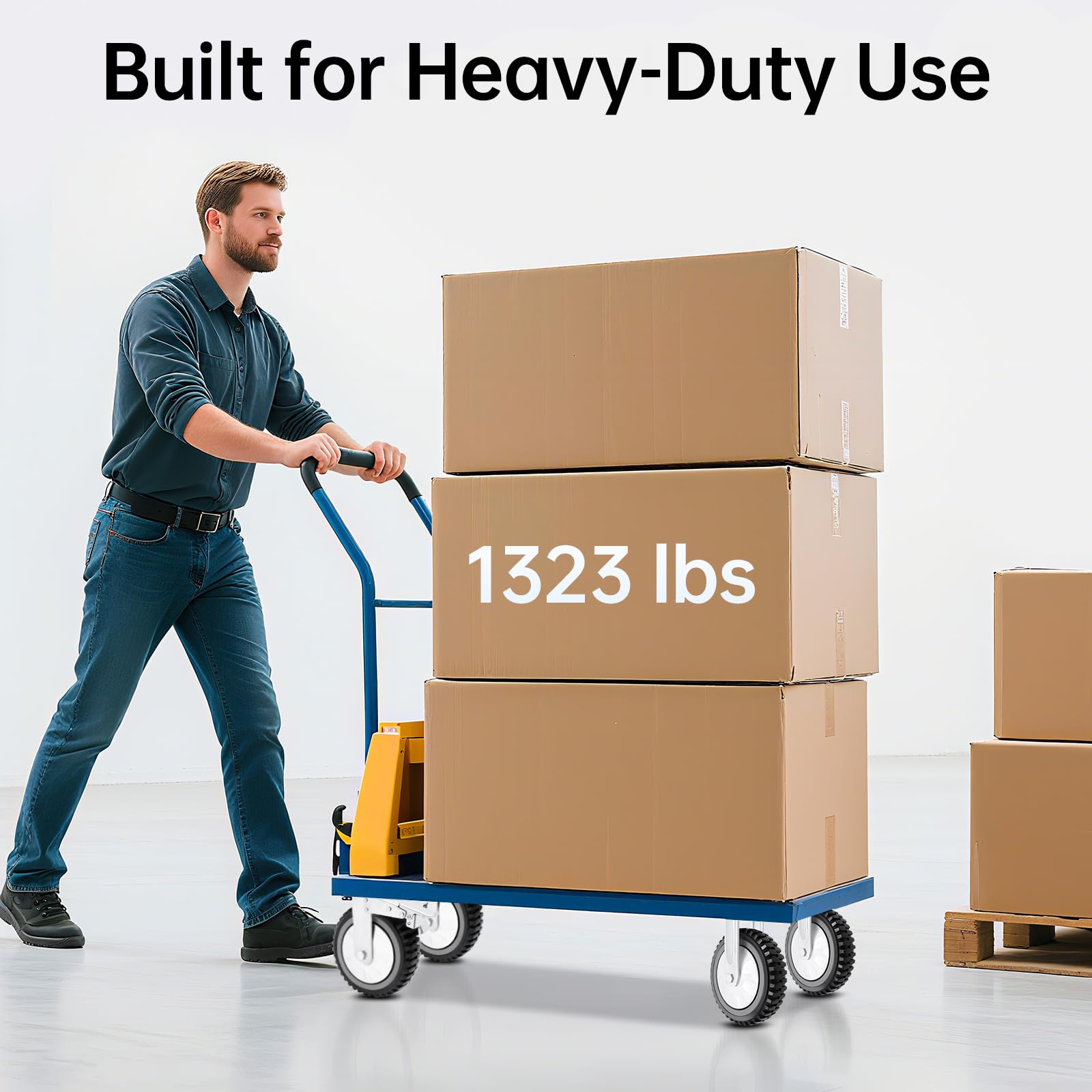 Juego de 4 ruedas giratorias de 600 kg, ruedas de transporte de hierro PVC con freno, ruedas de carga pesada para muebles de taller