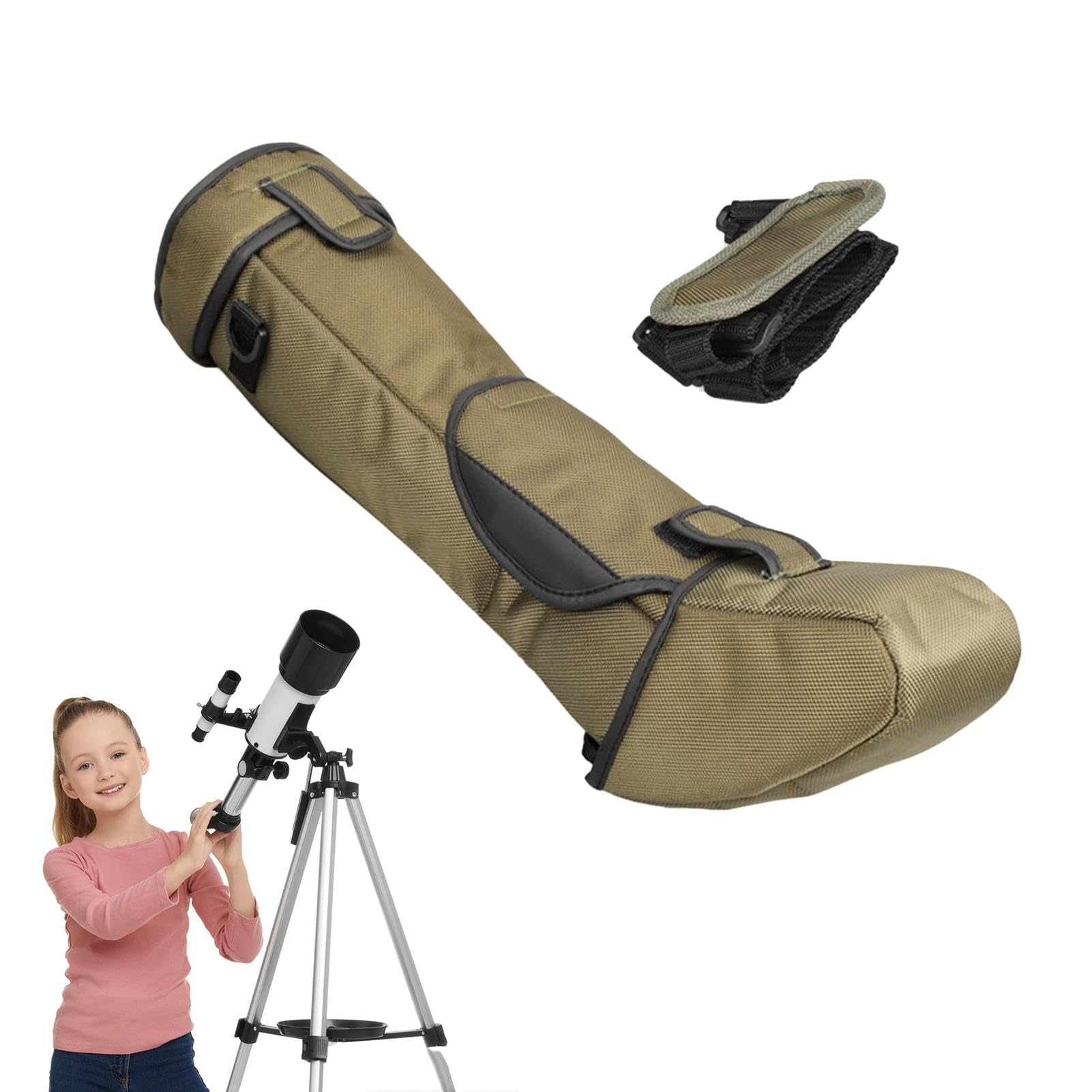 Estuche para telescopio, Estuche para telescopio | Cubierta de Almacenamiento para telescopio terrestre - Estuche de Nailon Multiusos para Transporte de telescopio con Correa Ajustable para el Hombro