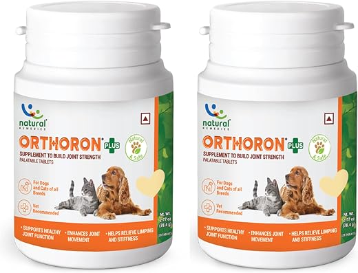Natural Remedies Orthoron+ Joint Supplement for Dogs & Cats, Relieves Limping, Stiffness, Enhances Joint Movement, Real Ch...