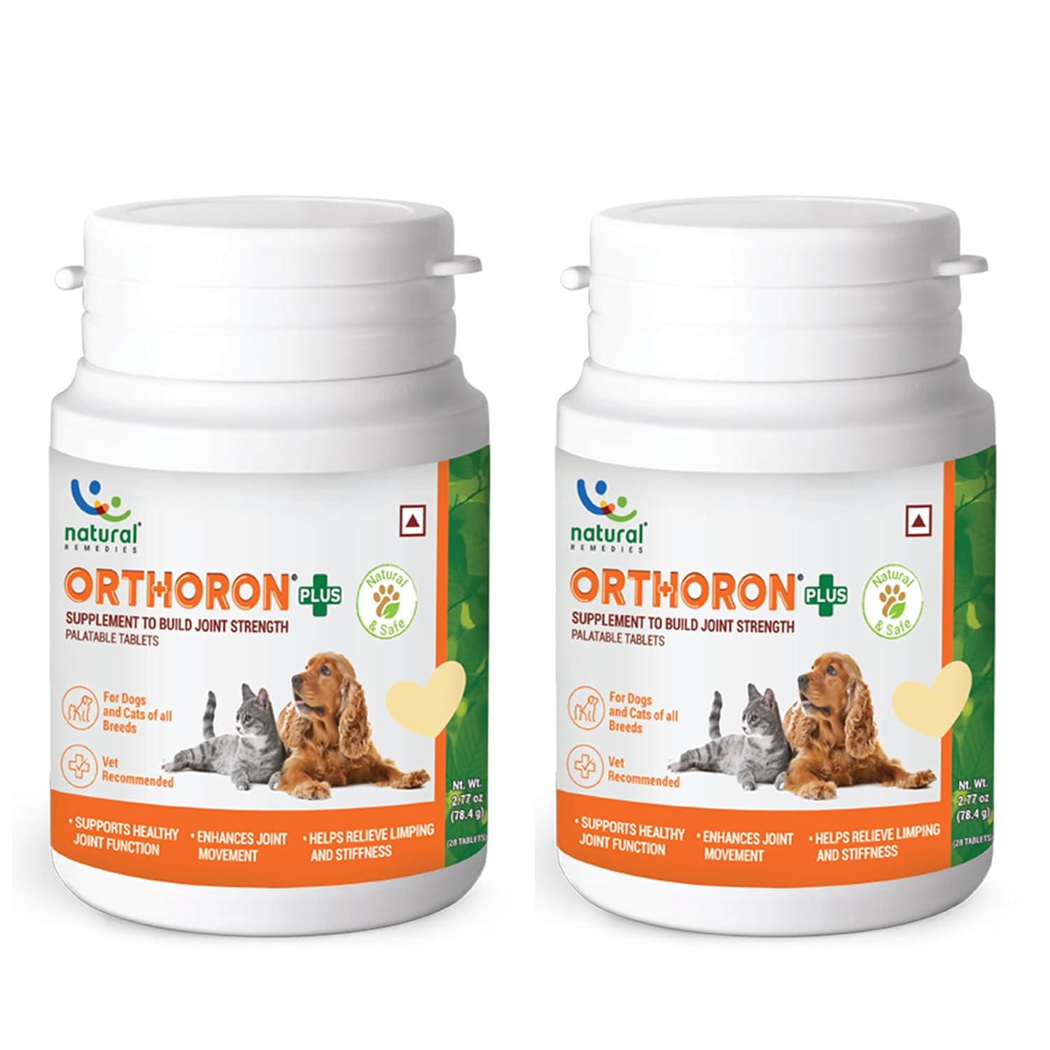 Natural Remedies Orthoron+ Joint Supplement for Dogs & Cats, Relieves Limping, Stiffness, Enhances Joint Movement, Real Ch...