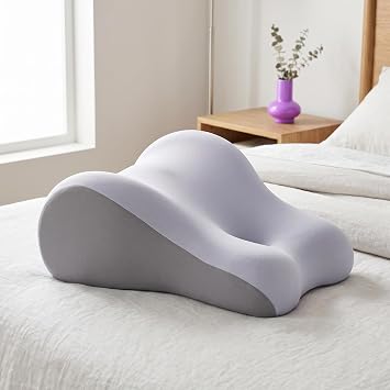 Ergonomic Memory Foam Wedge Pillow,27 Angled Support for Sleeping,Reading & Prone Positions Multi-Functional Rest Pillow for Neck,Waist & Back Pain Relief Washable Cover Grey