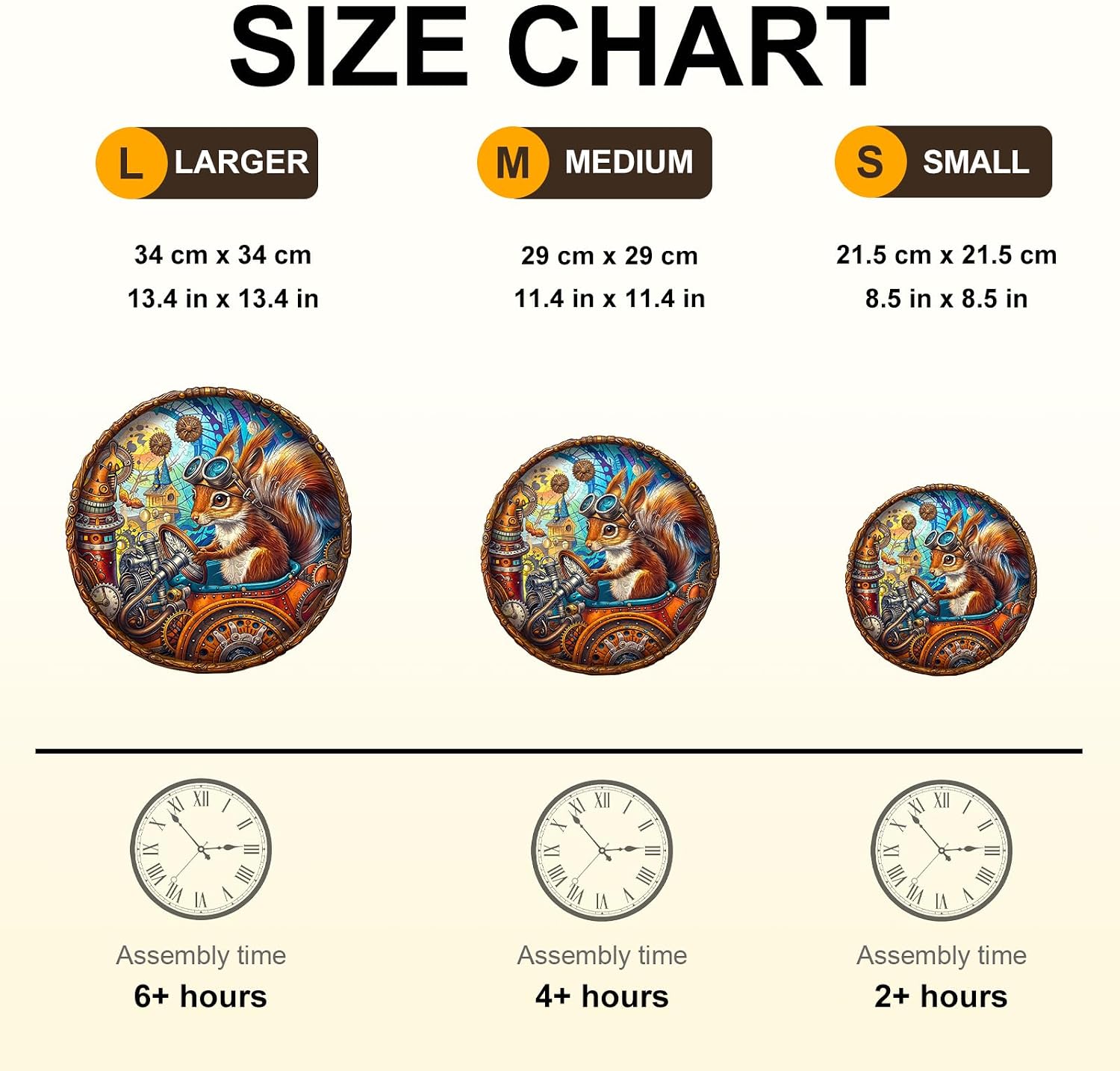 WOODBESTS Wooden Puzzles for Adults(100 Pieces-8.5 * 8.5in) Happy Squirrel Wood Puzzles Adult-Unique Shape Wooden Jigsaw Puzzles with Wooden Storage Box-Personalized Gifts for Puzzle Lovers