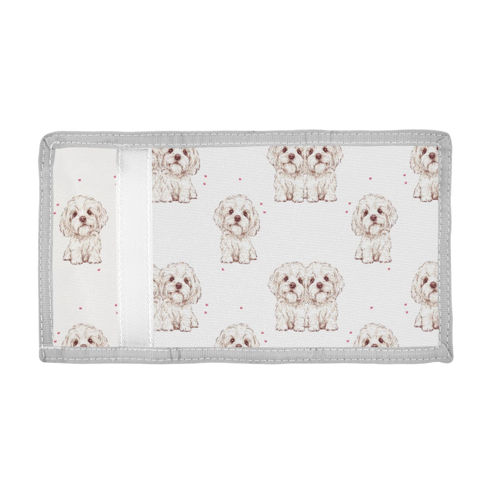 ALAZA Kids Wallets for Boys Girls Toddler Trifold Wallet Children Small Puppy Dog White with Zipper Coin Pocket