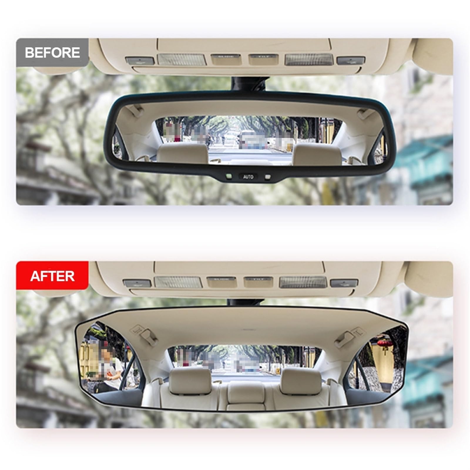 Universal Car Wide Angle Convex Rearview Mirror Baby Child Visor Goggle Safety Anti Glare Verre de Rétroviseur remplacement (Color : L)