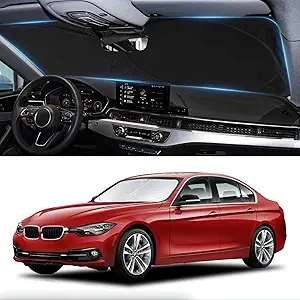 for 3 Series Windshield Sun Shade Sunshade Fits BMW 2013-2018 3 Series/ F30/ F31/ F80/ M3 for BMW 328i 335i 320i 330i 325i Windshield Cover Window Shield Protector Sun Visor Car Accessories