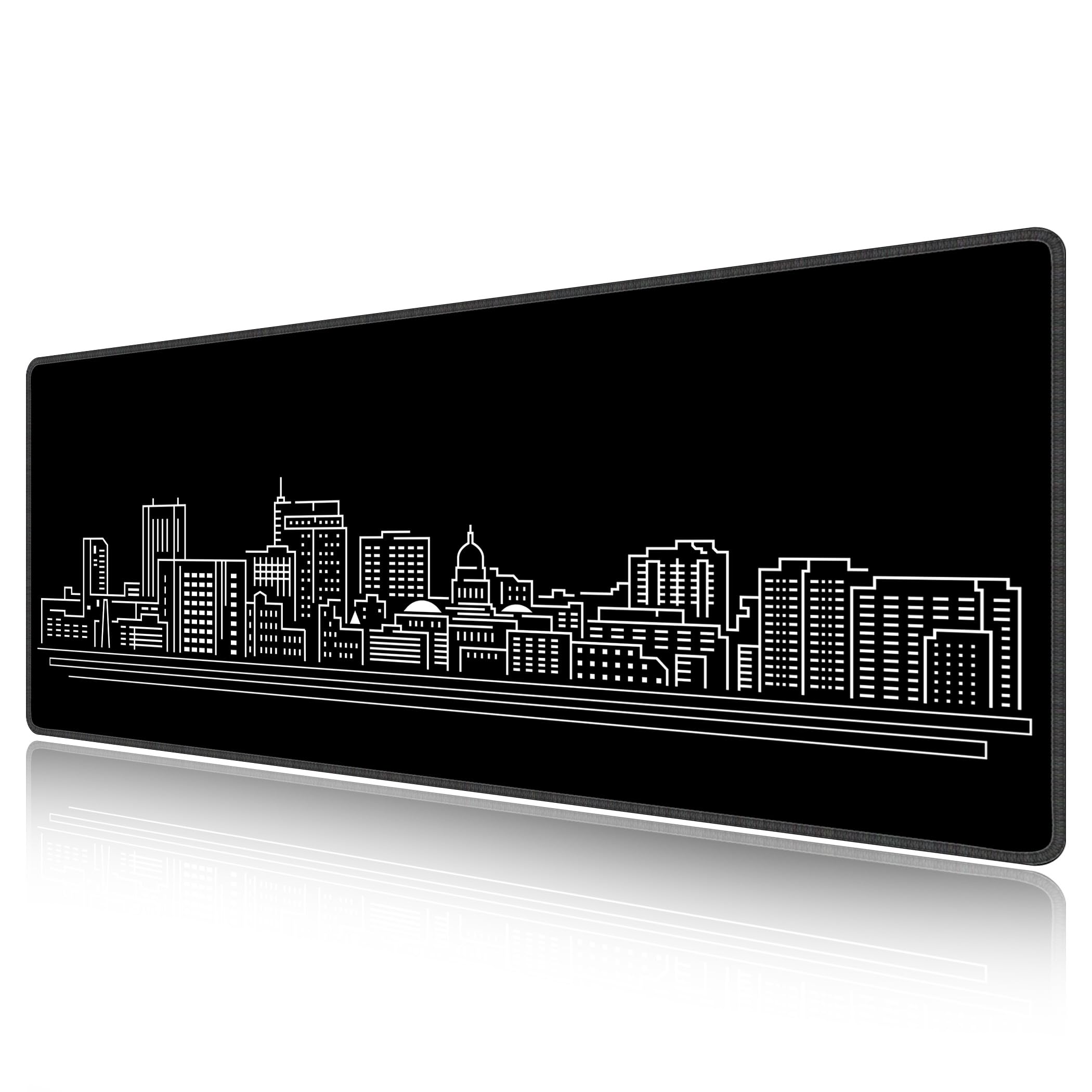 LL-COEUR Alfombrilla de Ratón Grande para Juego Negro 120x50x0,3CM Almohadilla de Escritorio Teclado Ordenador XXL Speed Gaming Mousepad XL