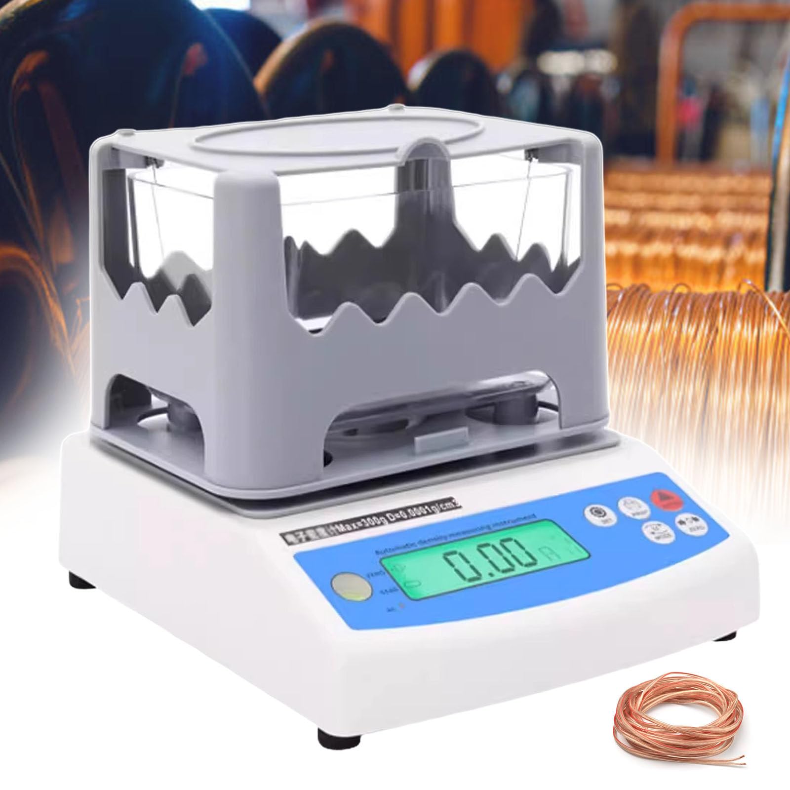 Densímetro Digital De Sobremesa - Pantalla LCD, Densímetro Automático, Precisión De Detección De 0,001 g/cm³, Peso Máximo 300 G/600 G, para Laboratorio Industrial,300A
