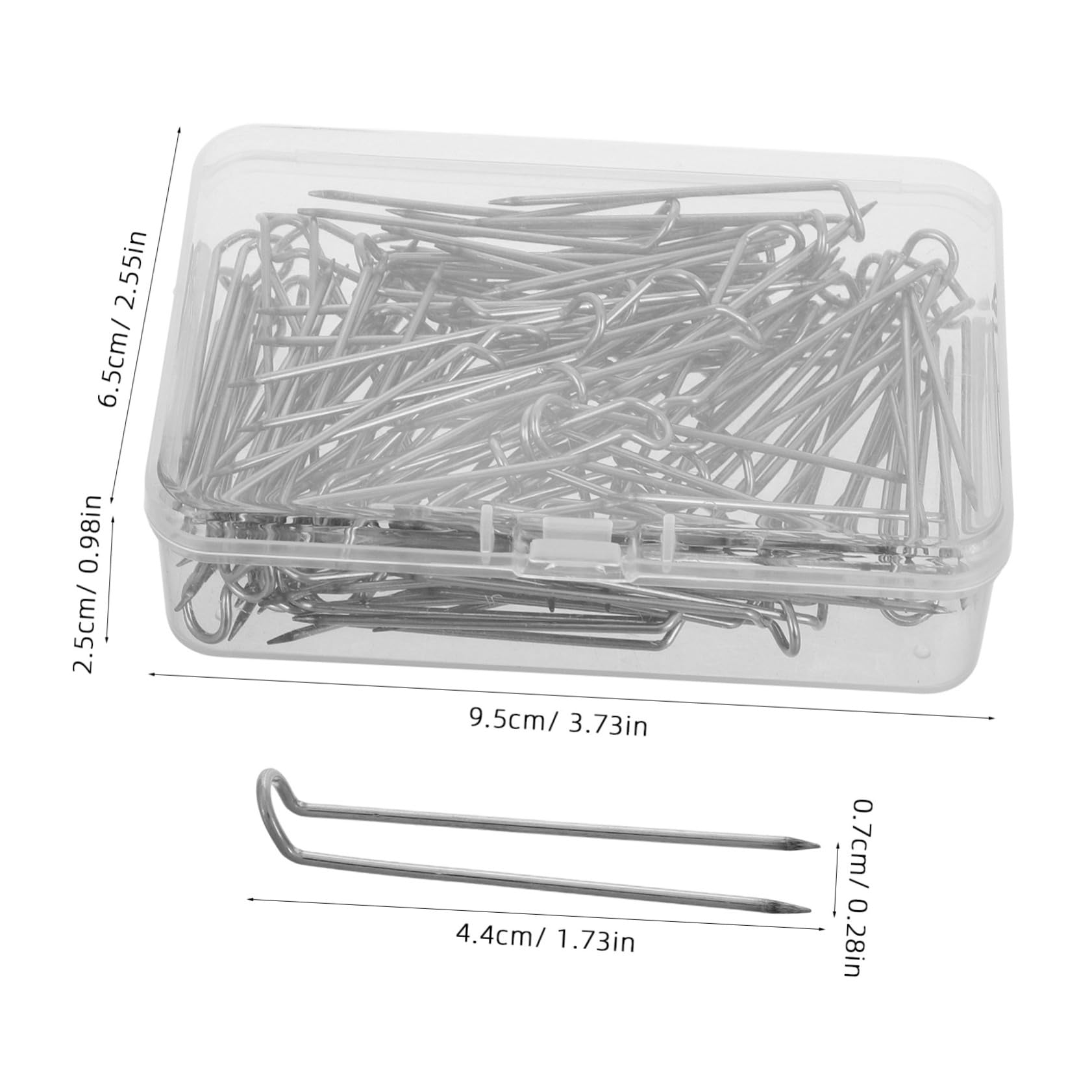 100piezas Alfileres De Horquilla Forma para Coser Alfileres De Doble Bloqueo para Acolchado De Manualidades y Decoración del Hogar
