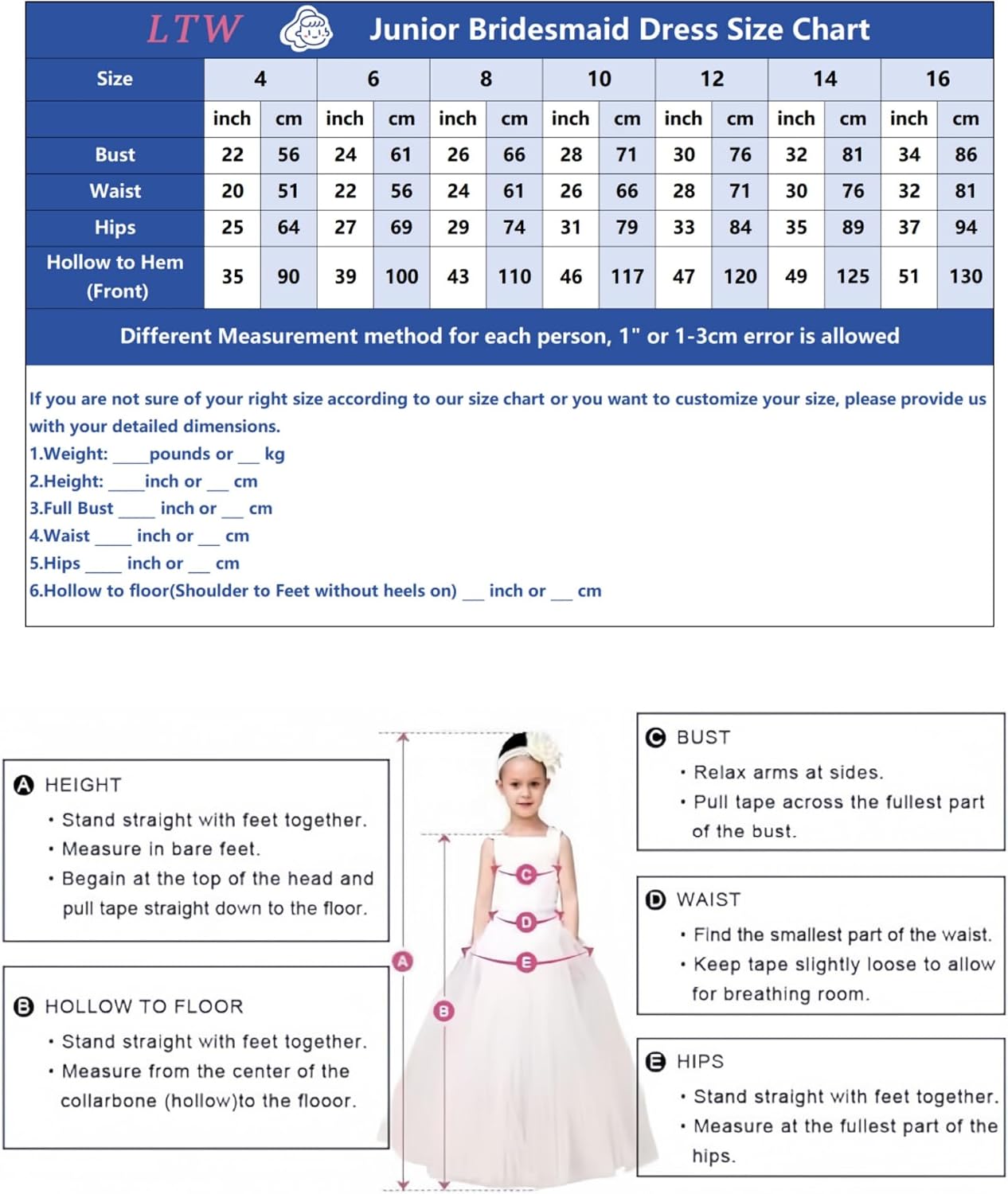 LTW Flower Girl Dresses Chiffon Girls Formal Wedding Dress Sleeveless Lace Junior Bridesmaid Dress for Teen