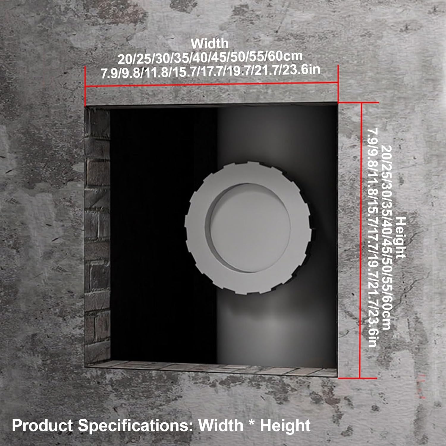Wall Hatch Cover Plate, Aluminum Drywall Access Panel, Gypsum Inspection Hatch, Recessed Access Panel, Bathroom Service Hole Cover(20 * 20cm/7.9 * 7.9in)