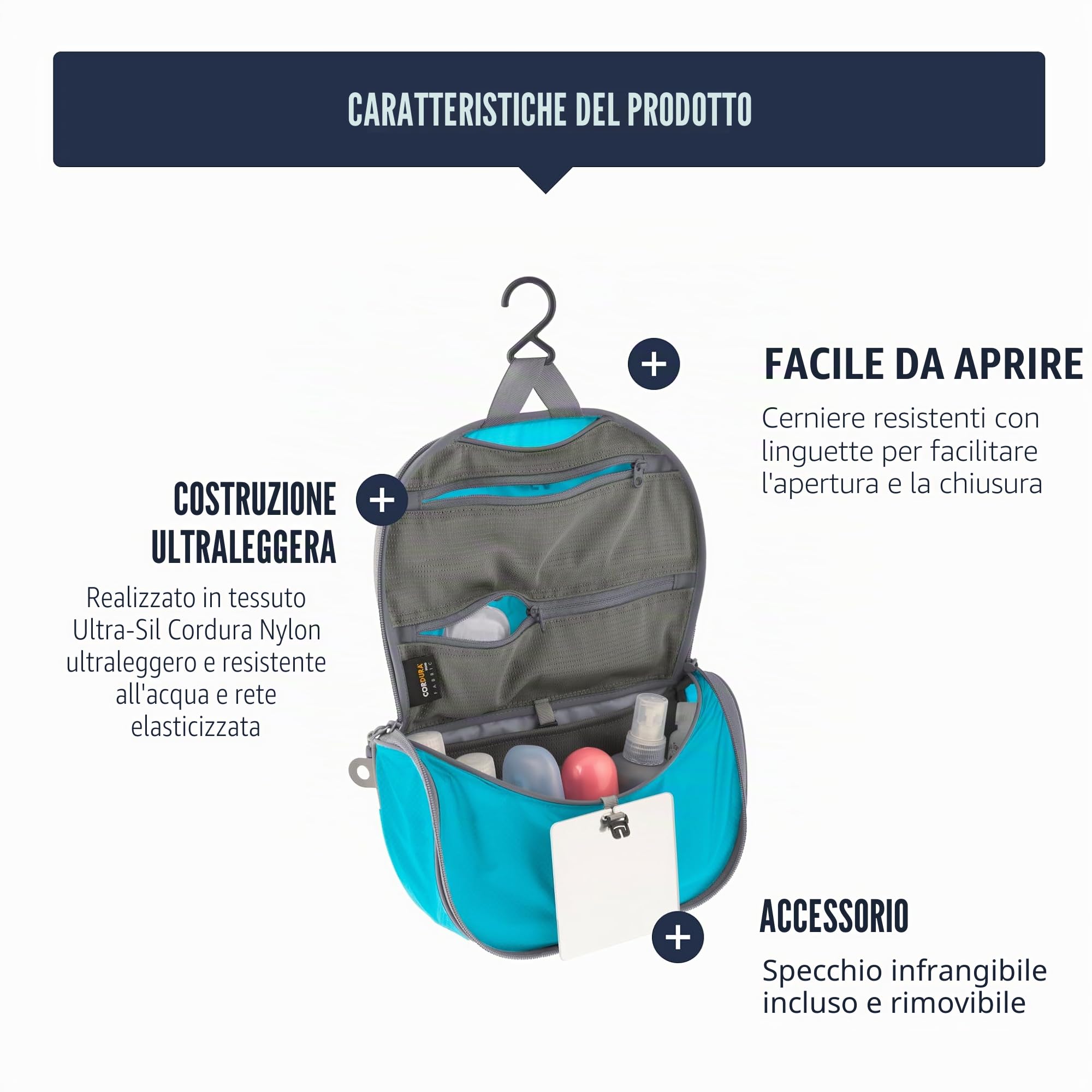 Sea to Summit TravellingLight - Beauty case da viaggio da appendere per uomini e donne