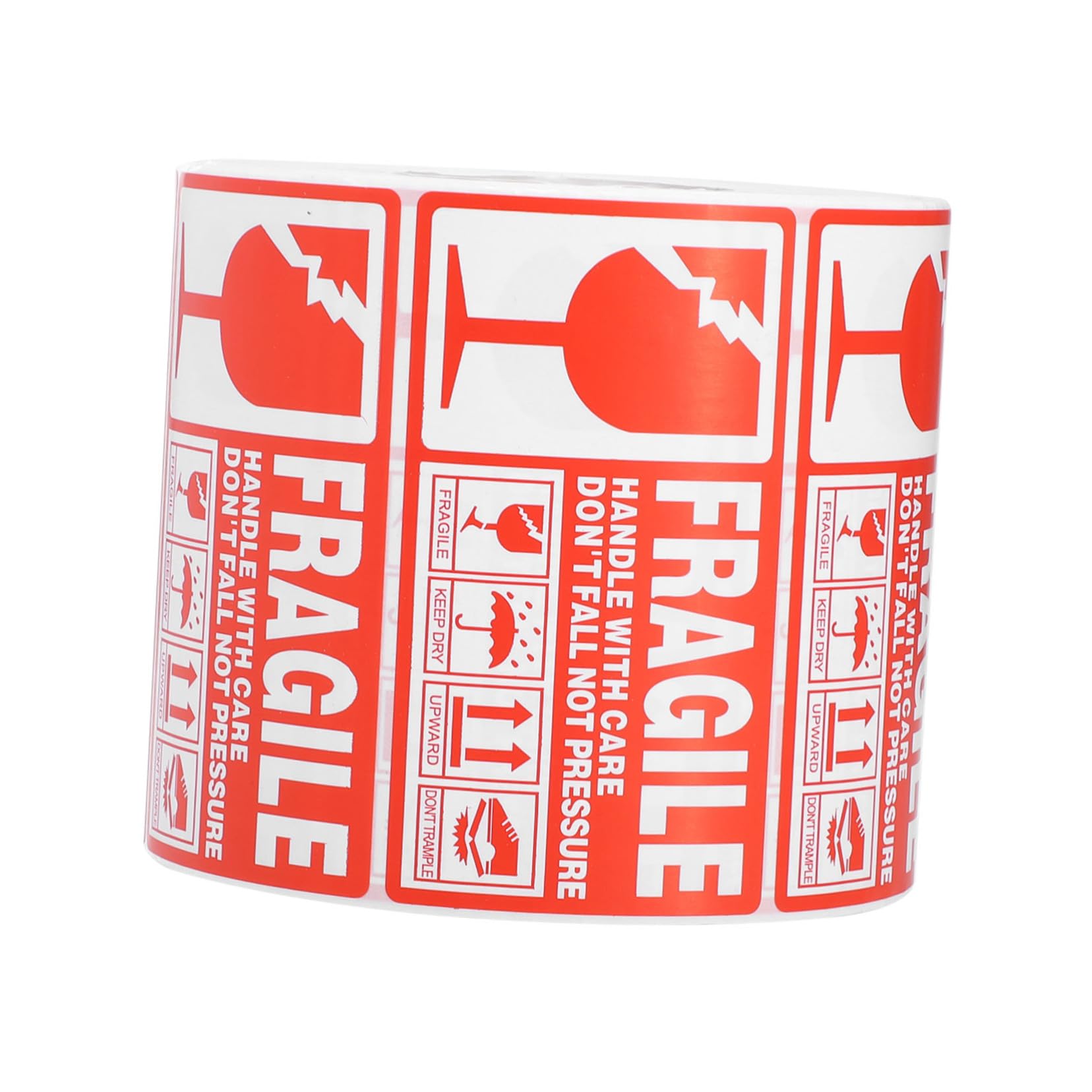 Autocollant Fragile Rouge 1 Rouleau Étiquette D'avertissement