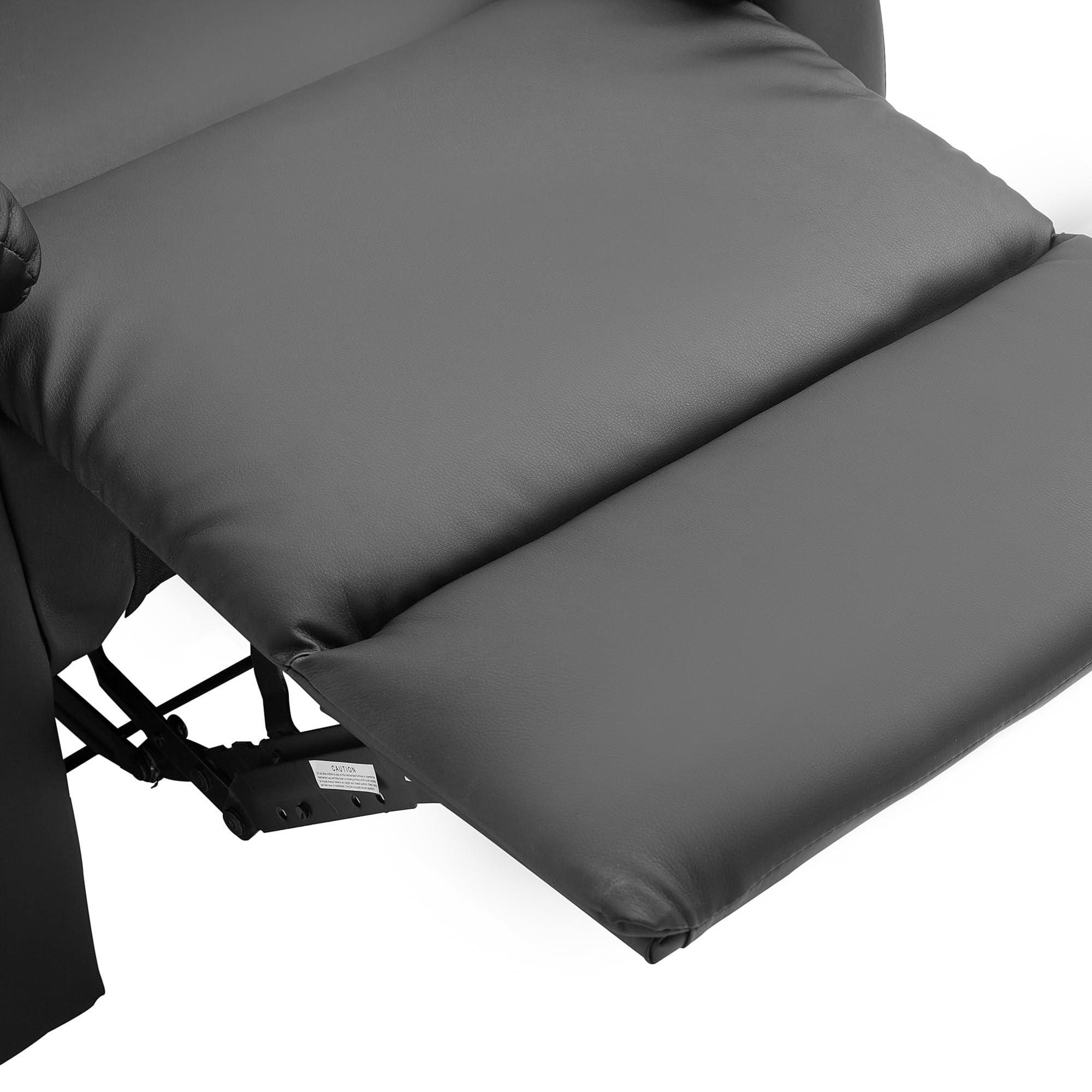 HOMCOM Poltrona Relax Reclinabile Imbottita Ergonomica con Poggiapiedi Pelle PU 80 x 97 x 107cm Nero