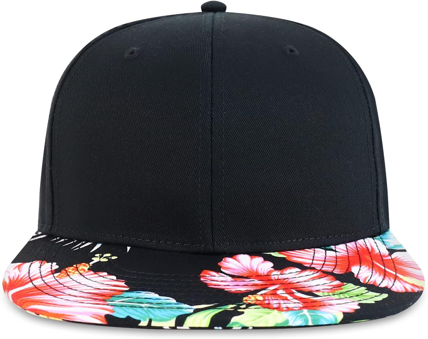 Armycrew Hawaiian Hibiscus Floral Print Flat Bill Snapback Oversized 2XL Cap