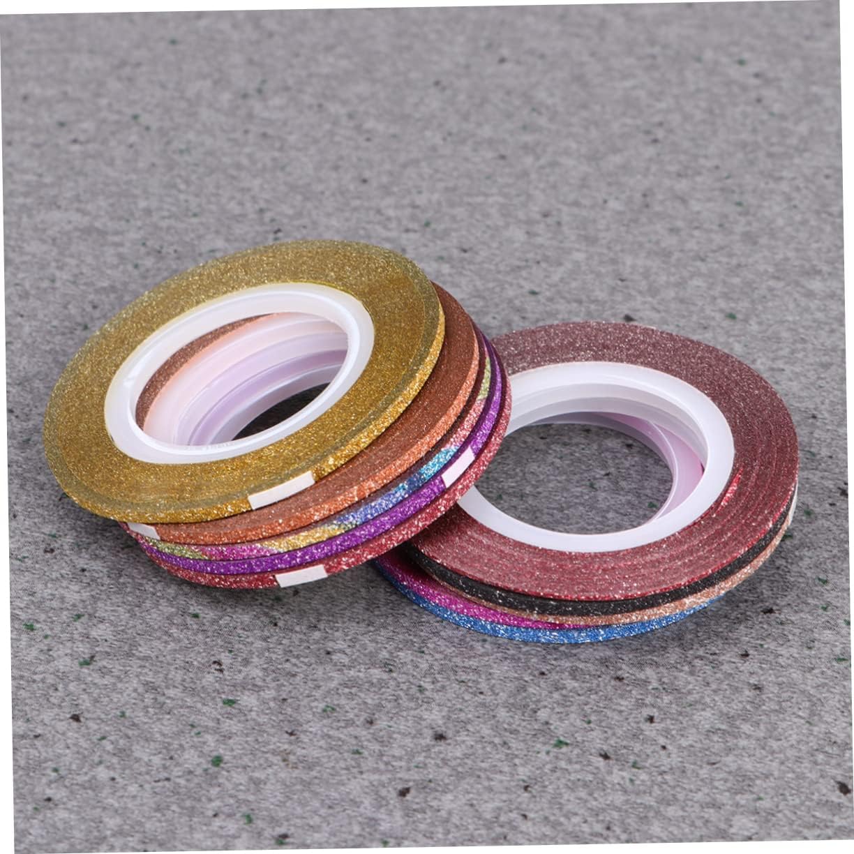 Didiseaon 14 Rolls Nail Art Striping Tape Set with Shiny Colors Self Adhesive Nail Decoration Line Stickers for Manicure and Pedicure DIY and Easy to Use for Women
