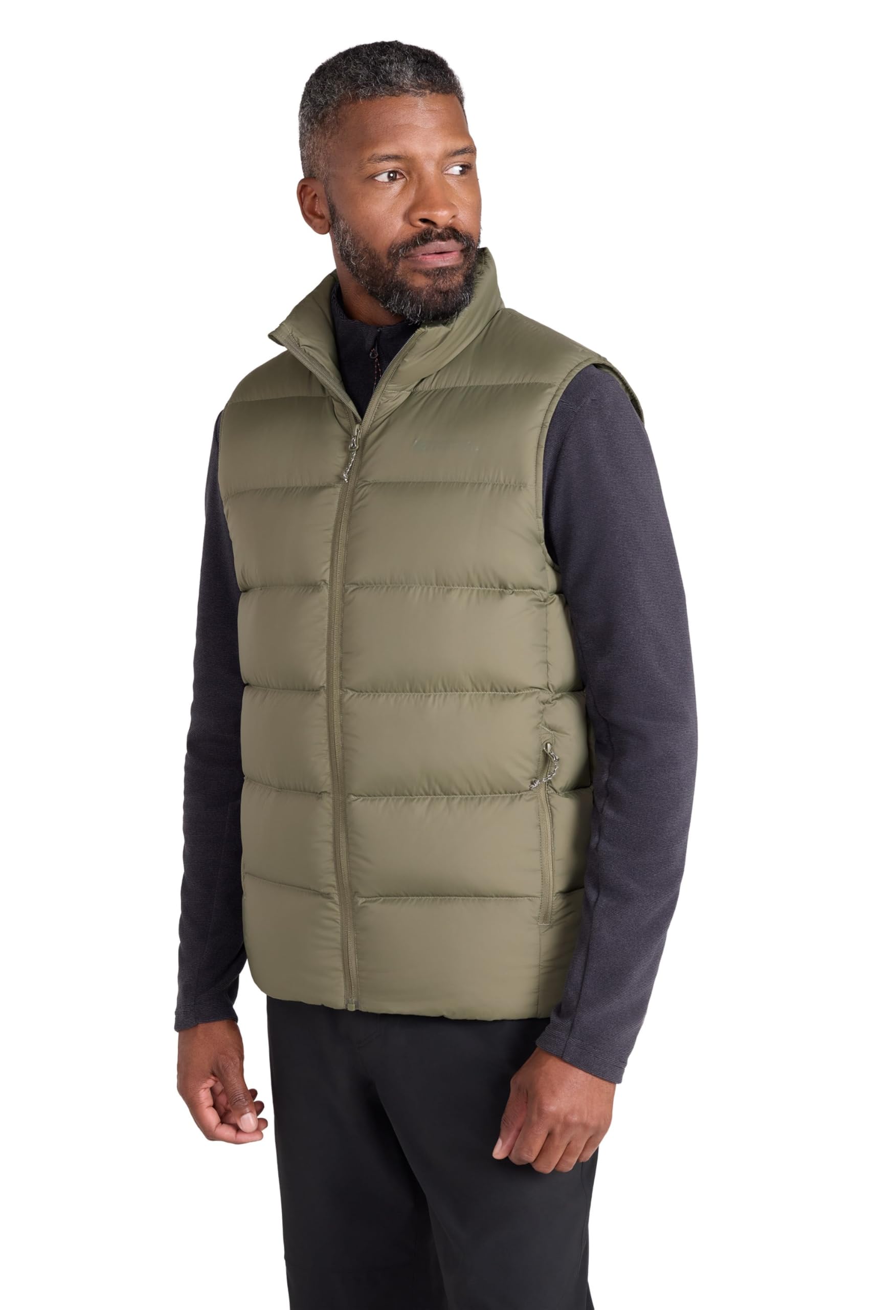 Mountain Warehouse Men's Khaki Stratus Packable Down Gilet L