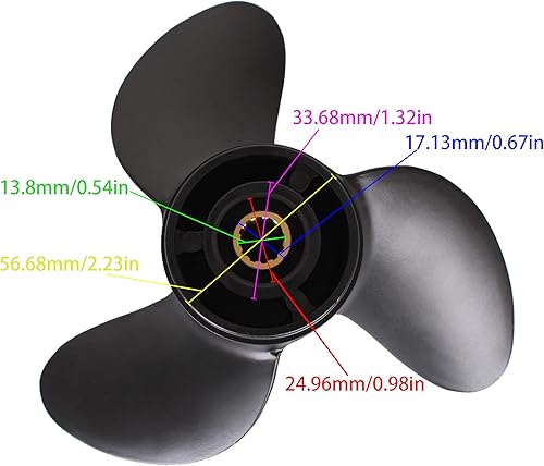 Miniatura 3 de Motor de barco 7.8x9 369-B64518-1 369B645181 369B645181M Hélice de propulsión para Tohatsu para motor fuera de borda Nissan 4HP 5HP  48-812951A02
