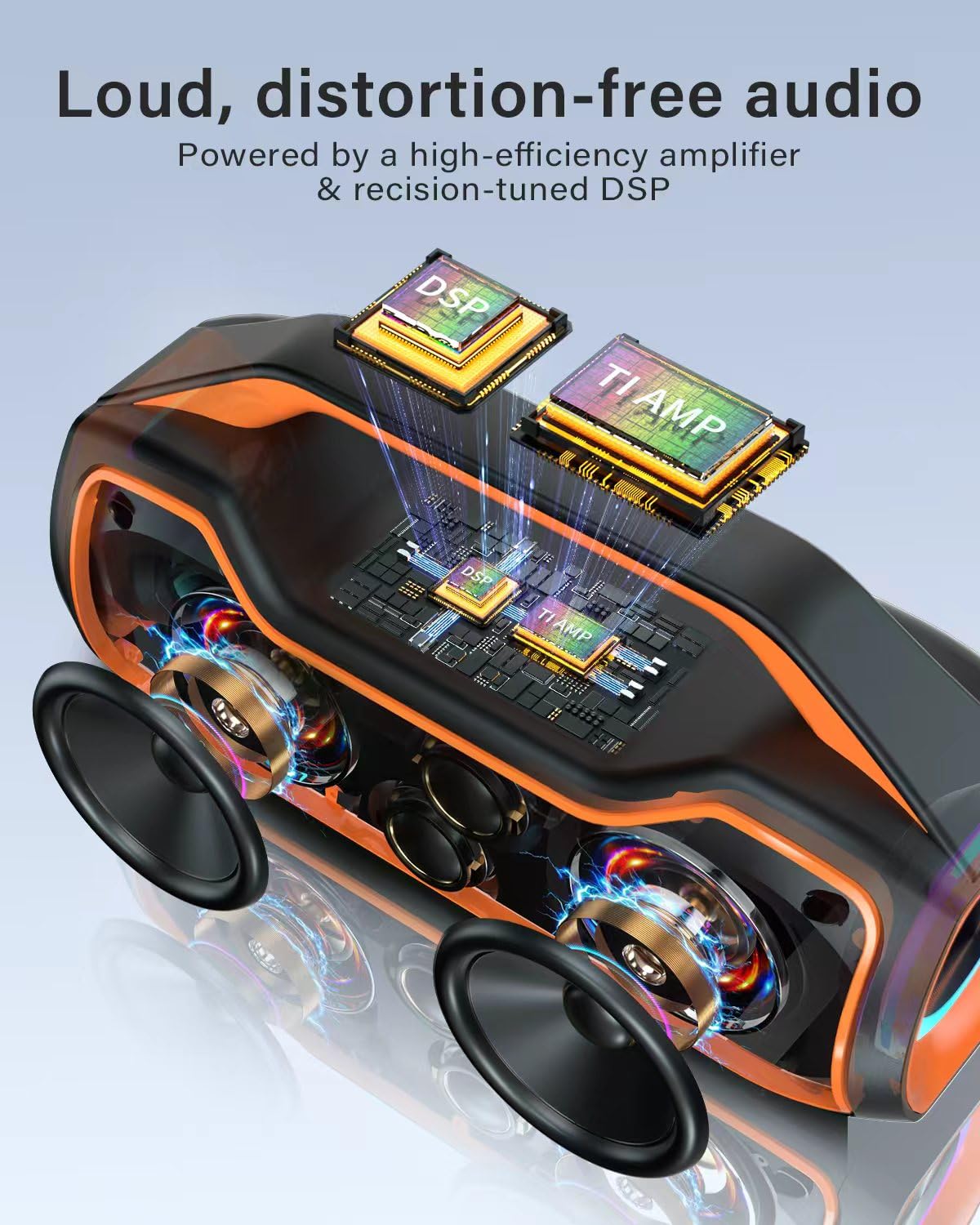 Cassa Bluetooth Portatile 200W MAX Altoparlante Wireless 2 Woofer 2 Tweeter IP65 Impermeabile DSP TWS USB TF AUX