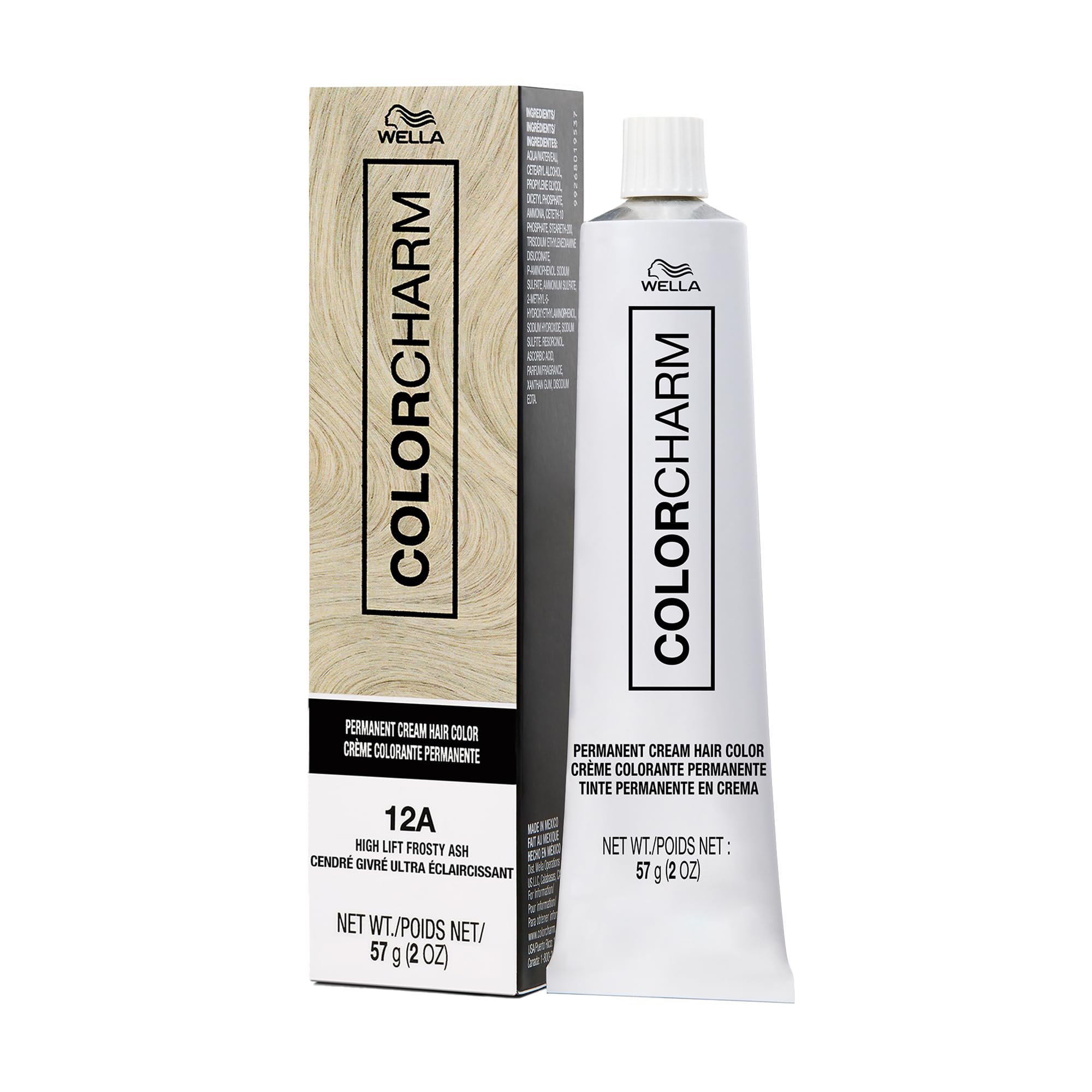 COLORCHARM Permanent Cream Hair Dye | Ash Blonde Hair Color | Pearlescent, Milk Tea, Smokey Cool Tones | 100% Gray Coverage | Vegan, Free of Phthalates & Parabens | 2 oz.