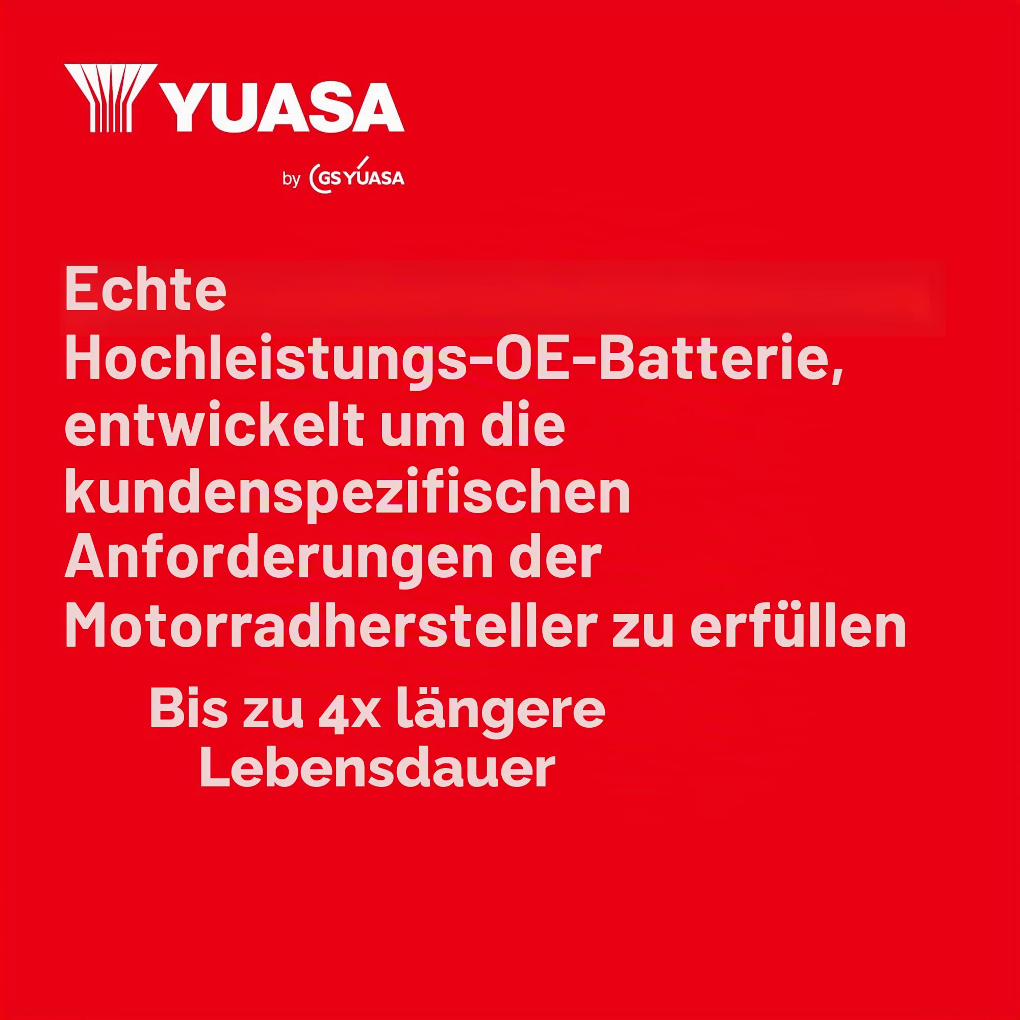 Yuasa YT9B-BS 12V 120 CCA AGM Motorradbatterie vorgefüllt wartungsfrei