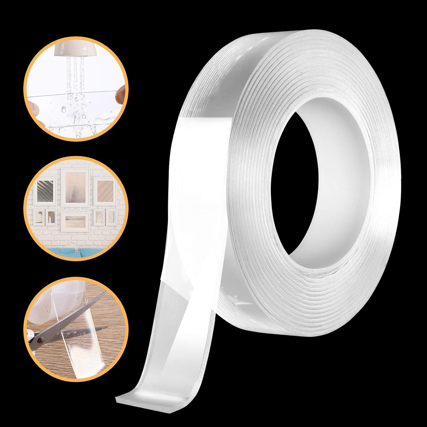 Double Sided Tape, 9.84ft(300cm) Multipurpose Sticky Tape, No Damage