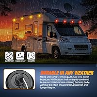 Vista 7 de Nilight Luz de Marcador Redonda de 2.5 Pulgadas 4PCS Ámbar 13LED Luces de Gálibo Montaje Empotrado Con Enchufe Ojal Coleta Cableado Directo Cumple