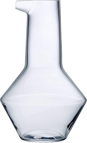 NUDE Jarra de vino con pico de cristal, decantador de aguavino sin plomo (transparente)