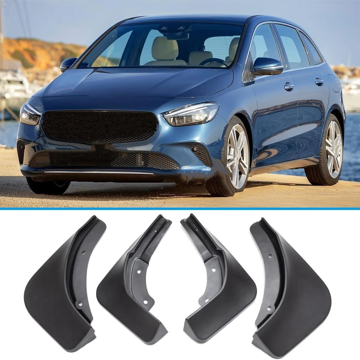 Garde-Boue Avant/Arrière Pour Mercedes Classe B W246 (2015-2019) - TPE+PP - Lot De 4 Pièces - 2
