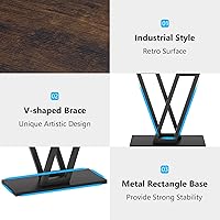 Vista 7 de Tribesigns Mesa de consola, mesa de pasillo industrial para entrada, mesas de entrada de 43 pulgadas, mesa de sofá estrecha para sala de estar