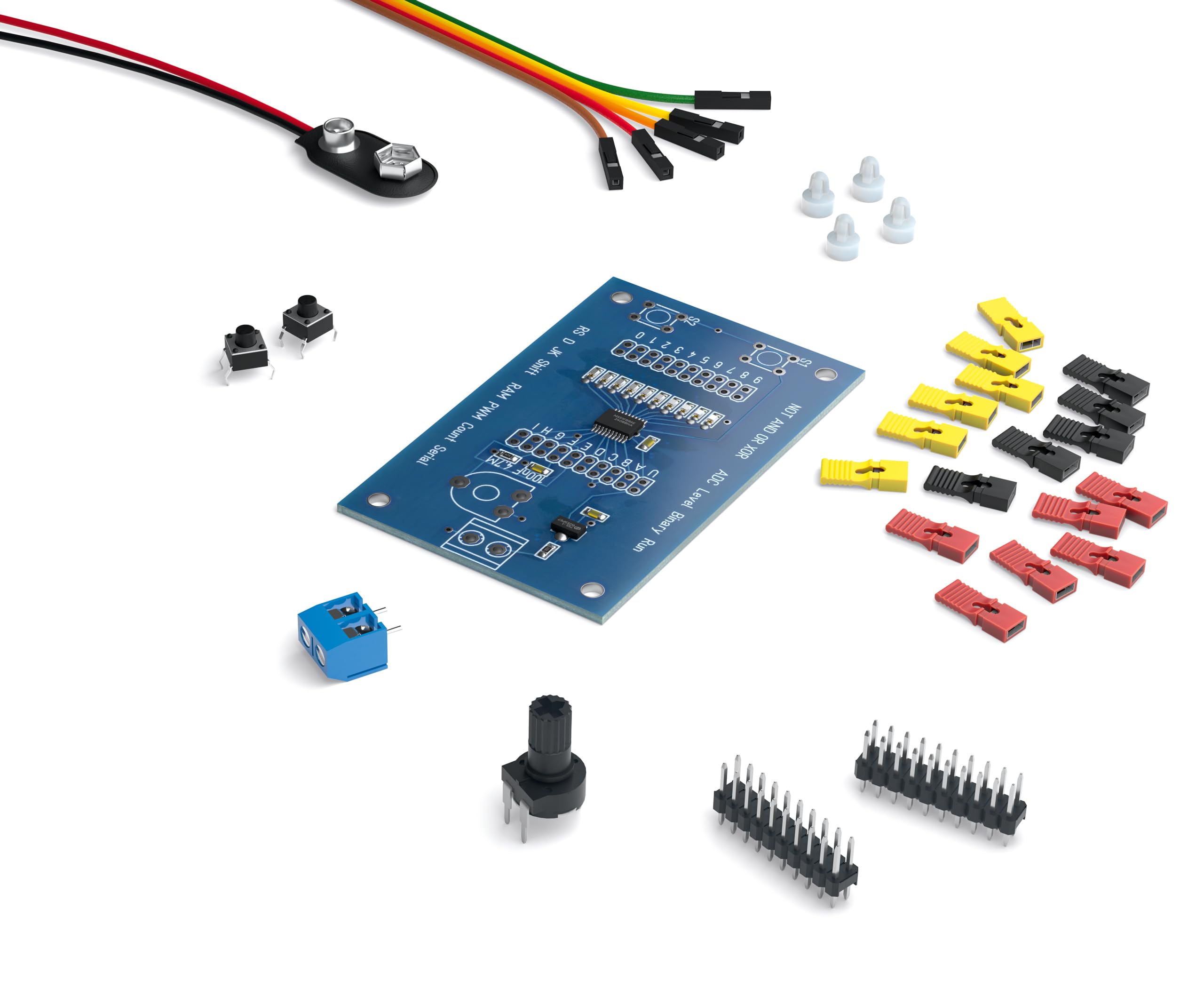 FRANZIS 67204 - Lernpaket Grundschaltungen der digitalen Elektronik - Komplettset für 72 Praxis-Projekte, inkl. Handbuch