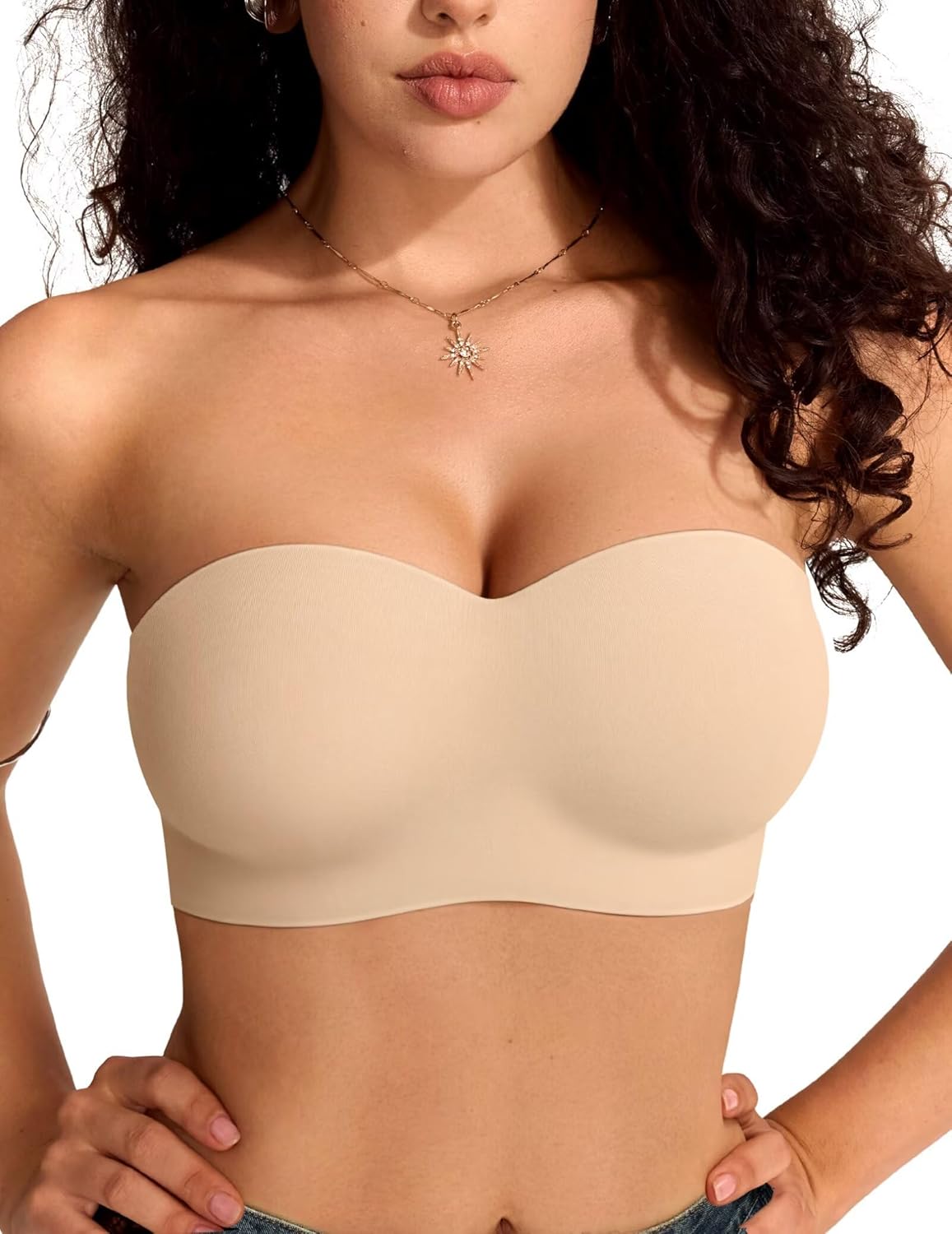 Vertvie Strapless Bras for Women Push Up Non-Slip Bandeau Bra Seamless Full Coverage Tube Top Bralette (Wireless & Underwire) - Image 6