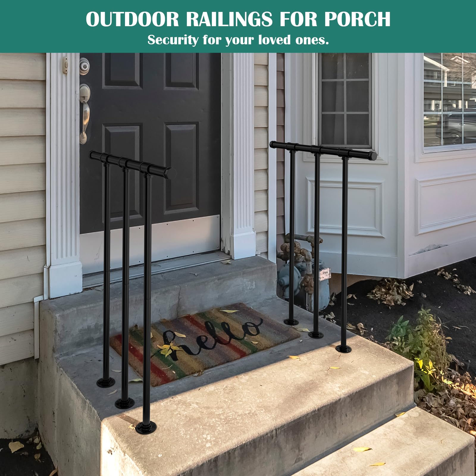 Patio Railing Kit Raise - Galvanized Steel Horizontal Fence Guard Rail ...