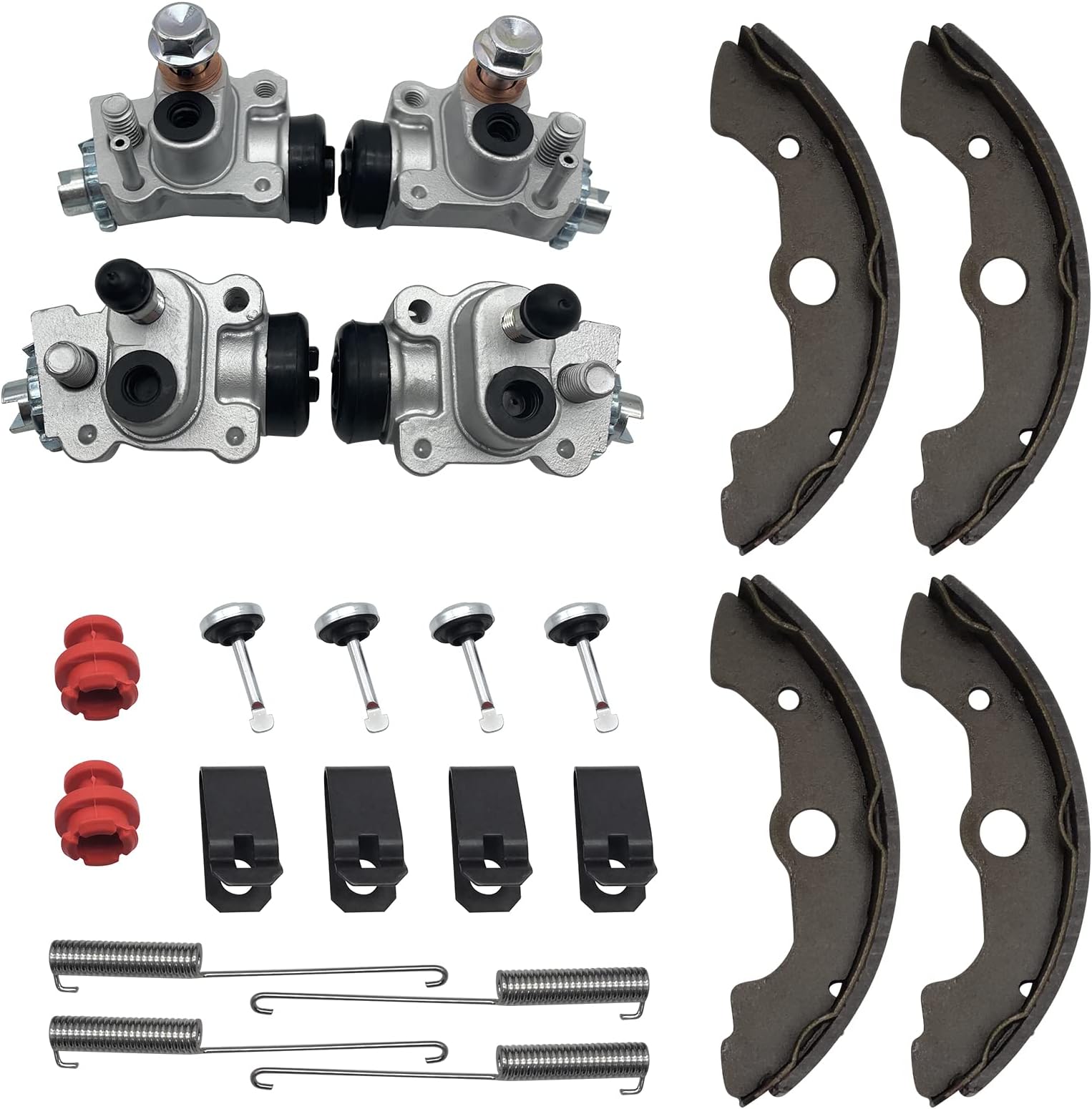 Front Brake Wheel Cylinders Shoes Kit for Honda Foreman 450 TRX450 ES/S 19982004 (Left&Right