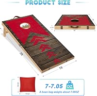 JUOIFIP Összecsukható Cornhole Játék 6 Babzsákkal és Hordtáskával Kerthez Strandra 4
