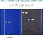 Card Binder, Upgraded 9 Pockets Trading Card Collection Binder for Cards, 432 Card Book Holder Album for Yugioh, MTG, TCG, Magic, Sports Cards - Blue