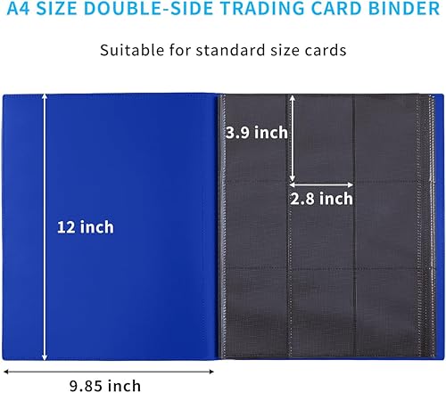 Miniatura 9 de Carpeta de tarjetas, carpeta mejorada de 9 bolsillos para coleccionar tarjetas, álbum con soporte para libros de 360 tarjetas para Yugioh, MTG, TCG,