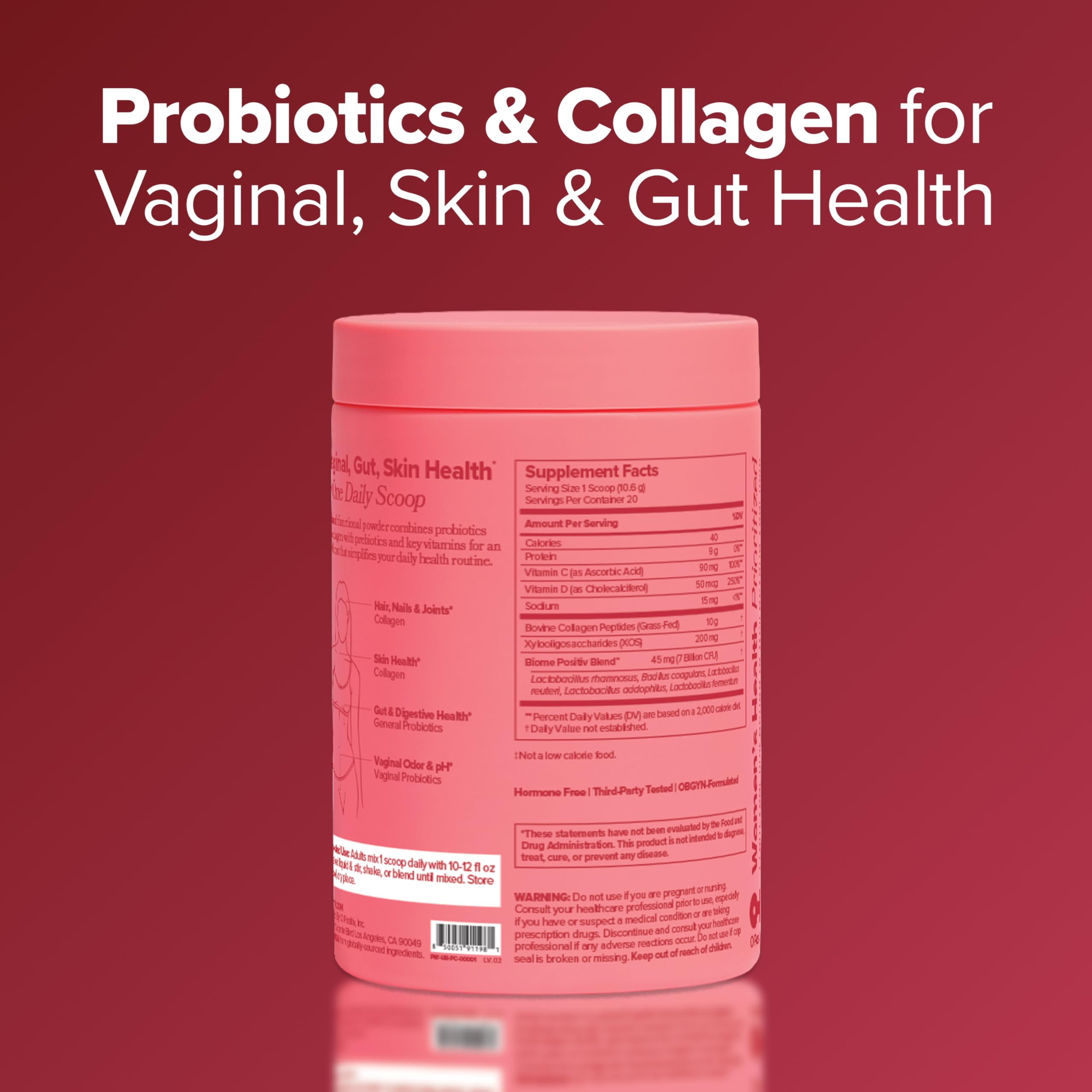 URO Probiotic + Collagen Powder – Vaginal, Skin & Gut Health – 20 Servings — Amazon image 9